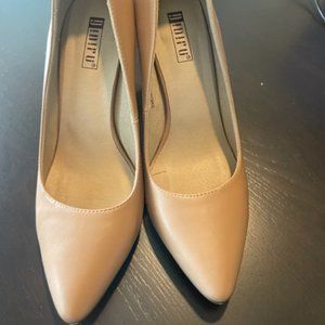 Nude Block Heels